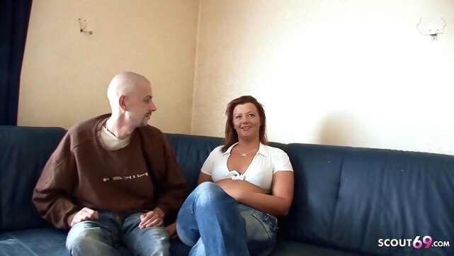 German Redhead BBW Amateur Wife Fucks Tiny Neigbour and Pees xxx amateur video
